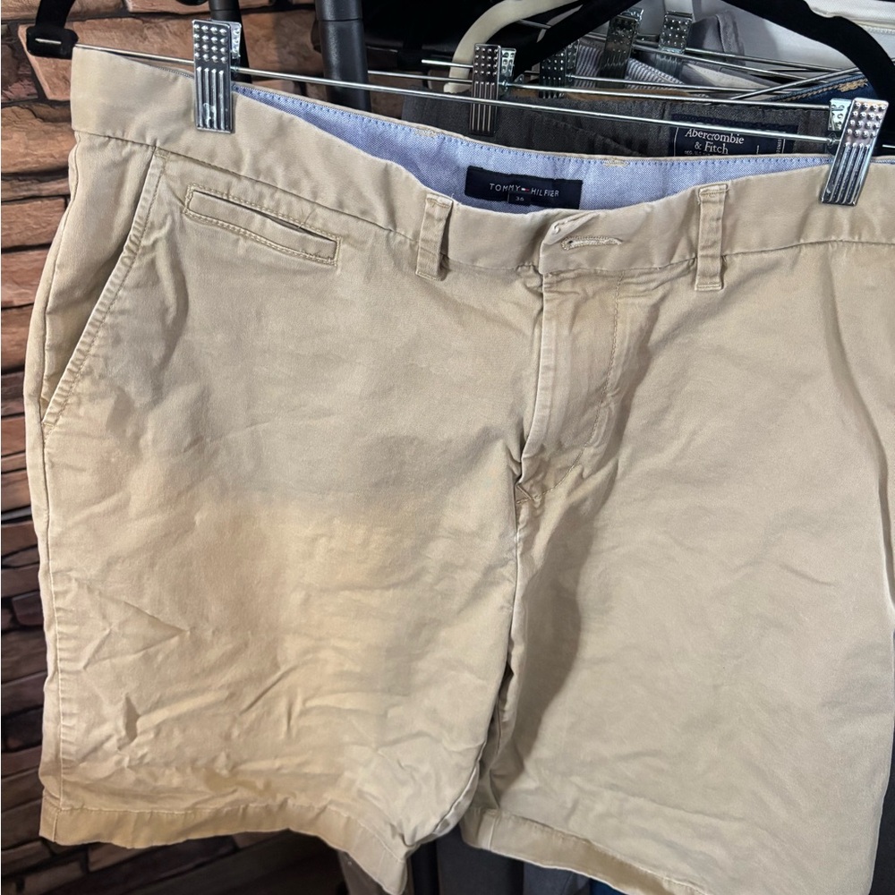Tommy Hilfiger Tan Flat Front Shorts